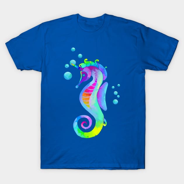 Unicorn Seahorse T-Shirt by AlondraHanley